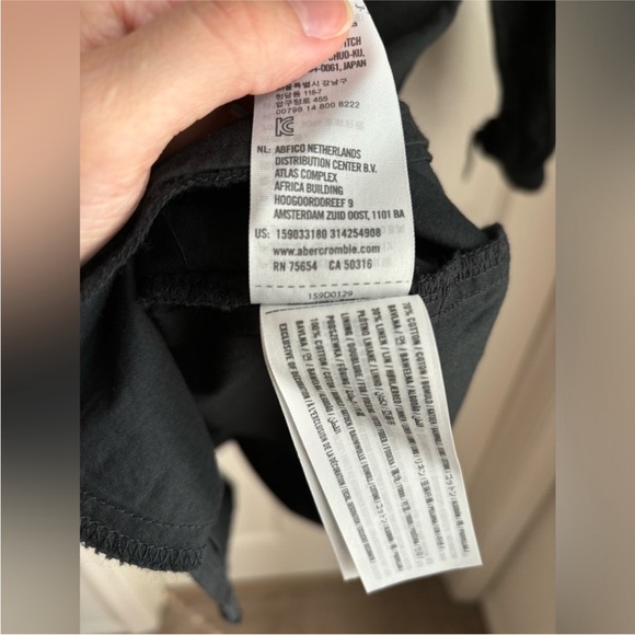 NWT New Abercrombie & Fitch Linen Blend Button Up Long Sleeve Cinch Waist Dress - Picture 14 of 16